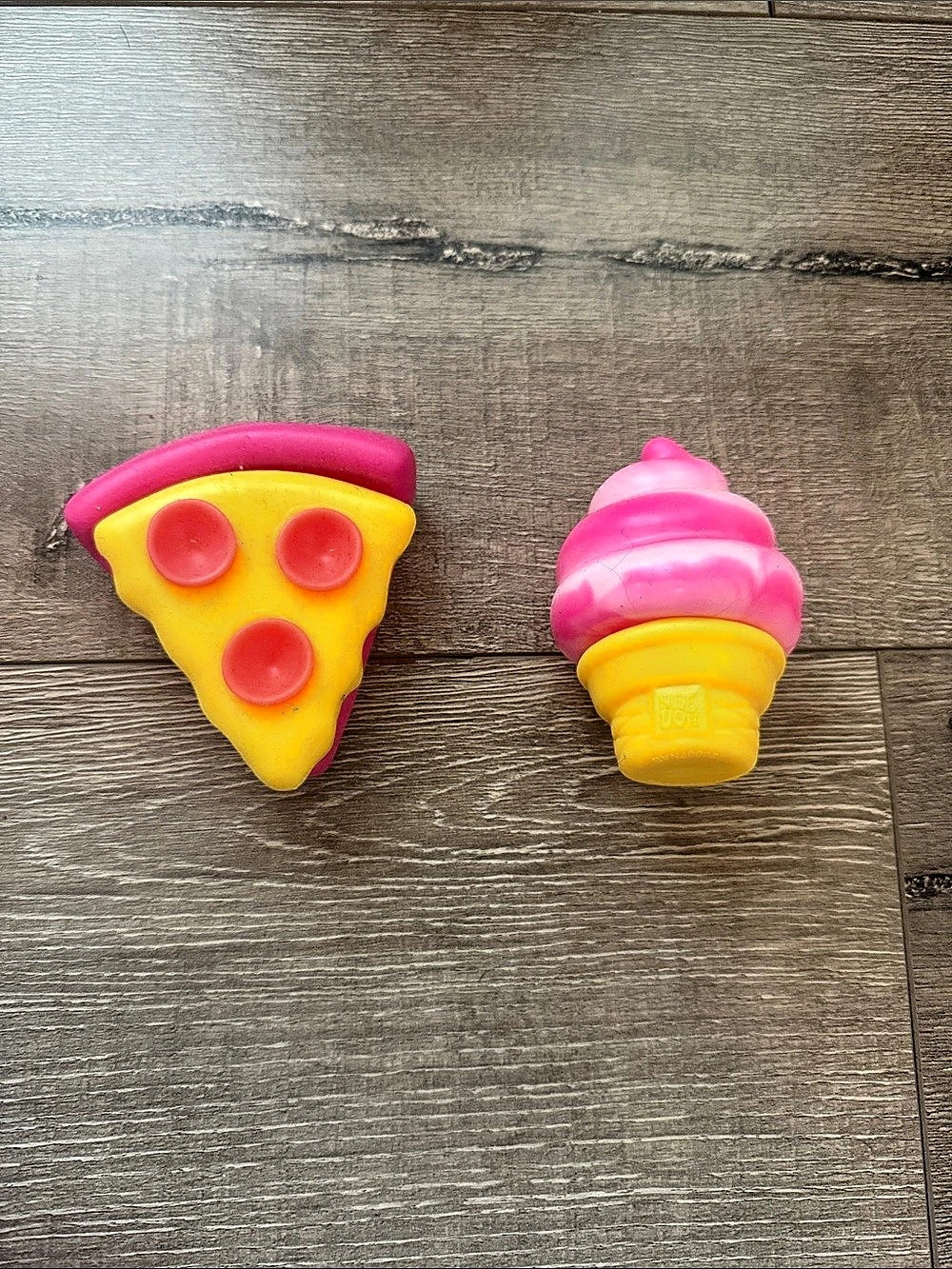 Novelty Pizza & Ice Cream Toys Pink & Yellow